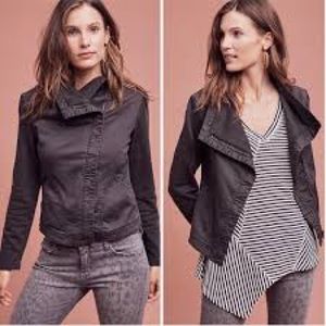 Anthropologie Faravel Moto Jacket, NWT, Black, XS